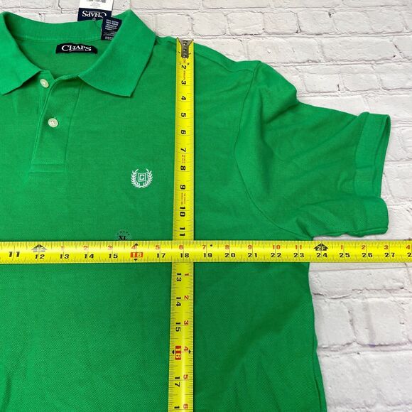 NWT Chaps Men Short Sleeve Polo Shirt Top Size XL X-Large Green B367 -25 - Picture 5 of 15